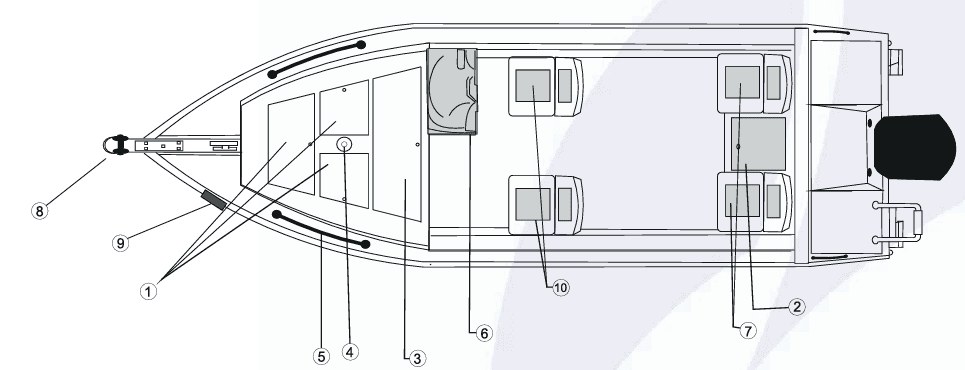 Planta da Lancha Fluvimar Apache Especial 170